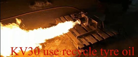 270Kw Daur Ulang Ban Minyak Burner Api Panjang dapat disesuaikan lebih lanjut